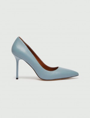 Buty Damskie Marella Skórzane Court Głęboka Niebieskie | Polska 403782-ZCU