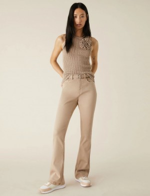 Jeansy Damskie Marella Bootcut Beżowe | Polska 506748-MZO