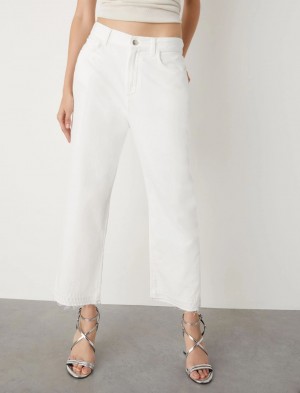 Jeansy Damskie Marella Mom-Fit Białe | Polska 236710-QAU