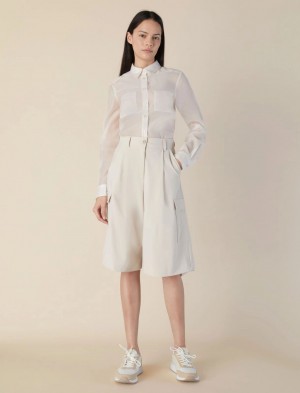 Koszule Damskie Marella Muslin Białe | Polska 738409-PAY