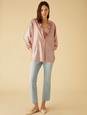 Koszule Damskie Marella Oversized Różowe | Polska 927845-UJO
