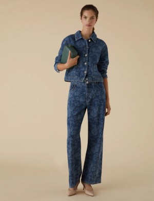 Kurtka Damskie Marella Denim Niebieskie | Polska 941273-SGP