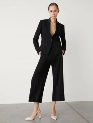 Marynarka Damskie Marella Crepe Czarne | Polska 847152-NZY