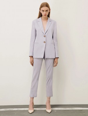 Marynarka Damskie Marella Linen-Blend Lawenda | Polska 472168-APK