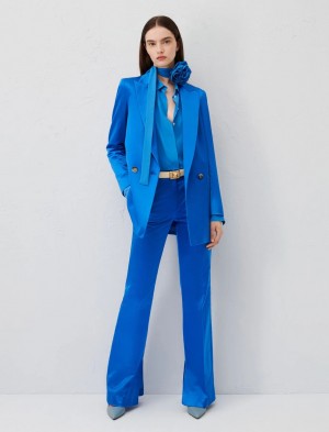 Marynarka Damskie Marella Satin Jasny Niebieskie | Polska 675198-CPW
