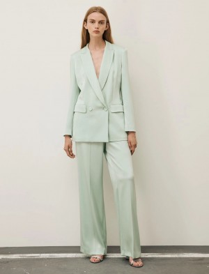 Marynarka Damskie Marella Satin Turkusowe | Polska 514836-TRW