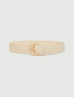 Pasek Damskie Marella Raffia Białe | Polska 476305-TQF