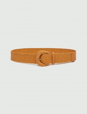 Pasek Damskie Marella Raffia Brązowe | Polska 916473-HOU