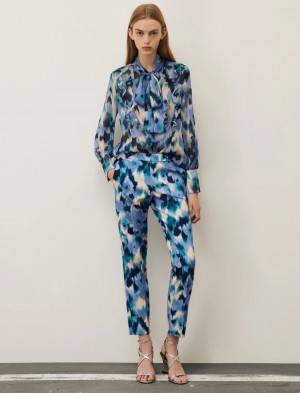 Spodnie Chinosy Damskie Marella Chinos Lawenda | Polska 127943-VPB