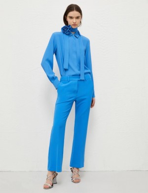 Spodnie Damskie Marella Flared Jasny Niebieskie | Polska 650874-HQK