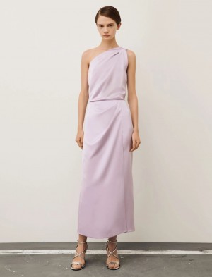 Sukienka Damskie Marella Satin Fioletowe | Polska 142567-NUY