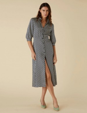 Sukienka Damskie Marella Shirt Niebieskie | Polska 279860-MBL