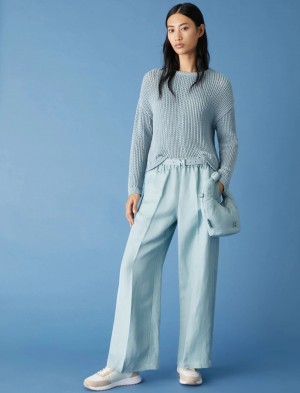 Sweter Damskie Marella Boxy Niebieskie Niebieskie | Polska 257639-WZB