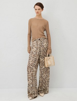 Sweter Damskie Marella Lurex Brązowe | Polska 170358-MLR
