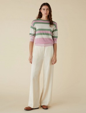 Sweter Damskie Marella Lurex Różowe | Polska 037964-FDG