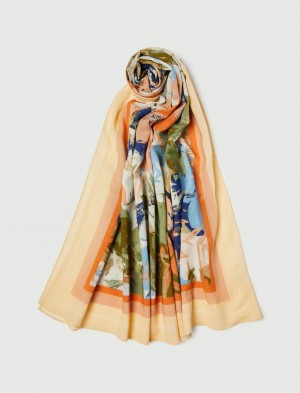 Szalik Damskie Marella Patterned Stole Białe | Polska 985406-IOB