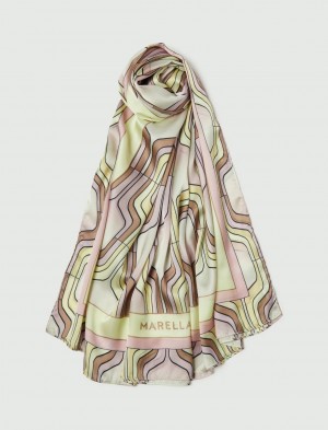 Szalik Damskie Marella Patterned Stole Różowe | Polska 593482-TXS