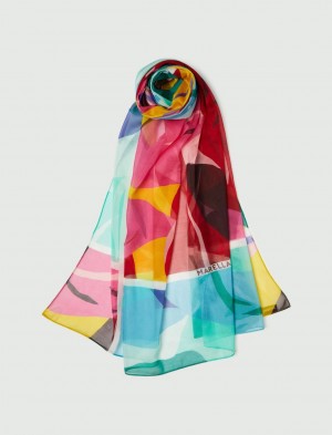 Szalik Damskie Marella Silk Białe | Polska 924835-LQI
