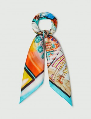 Szalik Damskie Marella Silk Kolorowe | Polska 027496-BRO