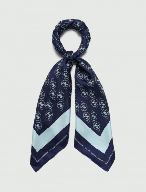 Szalik Damskie Marella Silk Niebieskie | Polska 149835-FJZ