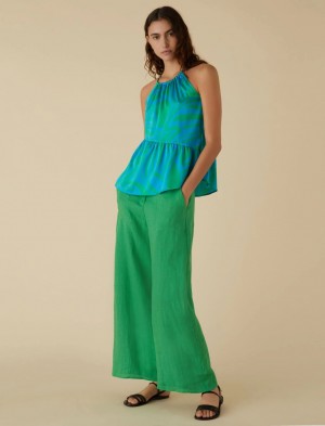 Top Damskie Marella Flounce Turkusowe | Polska 869452-FVH
