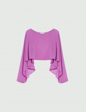 Top Damskie Marella Georgette Shrug Fioletowe | Polska 468705-MQL