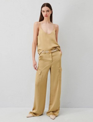 Top Damskie Marella Lingerie-Look Zielone | Polska 042196-LXA