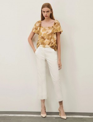 Top Damskie Marella Patterned Beżowe | Polska 852476-OGN
