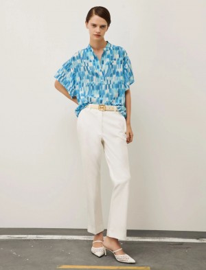 Top Damskie Marella Patterned Turkusowe | Polska 752961-RJF