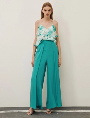 Top Damskie Marella Ruffle Turkusowe | Polska 264315-TJG
