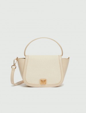 Torby Damskie Marella Flapover Białe | Polska 234681-RSQ