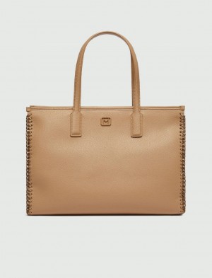 Torby Tote Damskie Marella Shopping Brązowe | Polska 397206-XDS