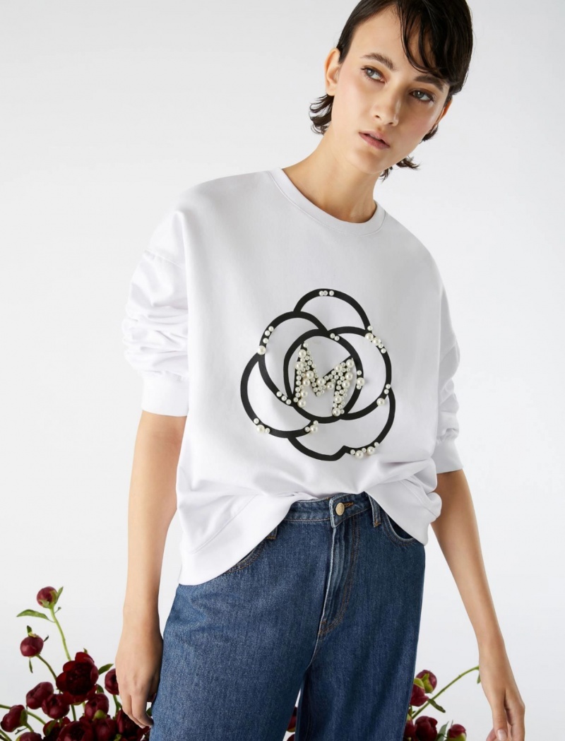 Bluza Damskie Marella Oversized Białe | Polska 619574-LWG