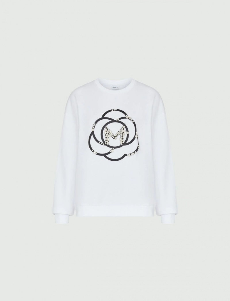 Bluza Damskie Marella Oversized Białe | Polska 619574-LWG