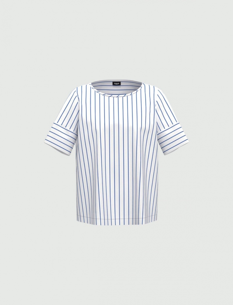 Bluzka Damskie Marella Flared Białe | Polska 241563-OZP