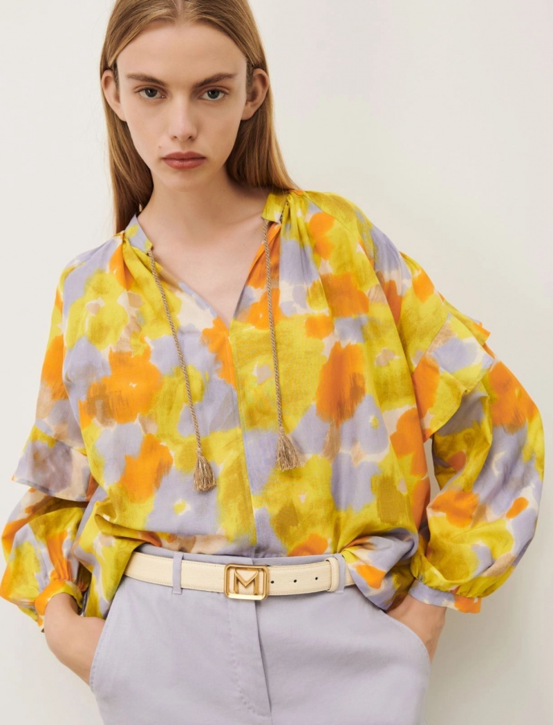 Bluzka Damskie Marella Patterned Lawenda | Polska 568340-FTE