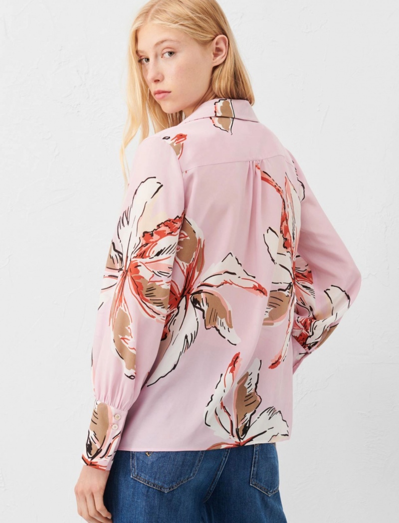 Bluzka Damskie Marella Patterned Różowe | Polska 253179-KYM