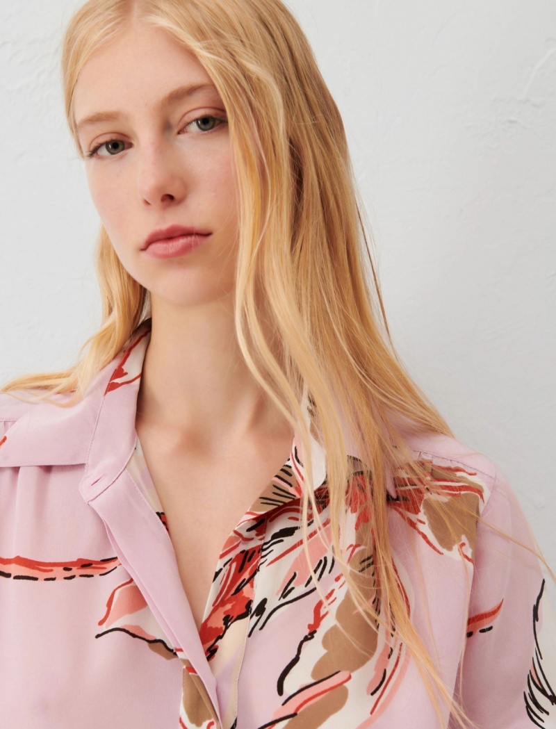Bluzka Damskie Marella Patterned Różowe | Polska 253179-KYM