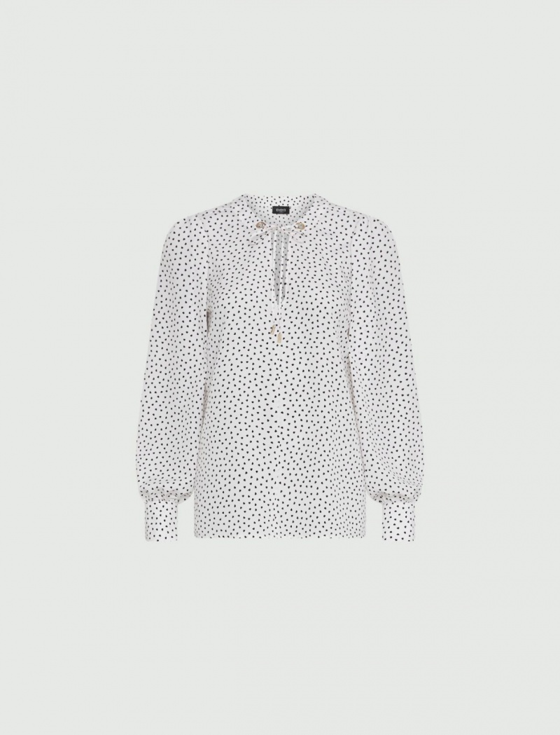 Bluzka Damskie Marella Puff-Sleeve Białe | Polska 649872-BGU