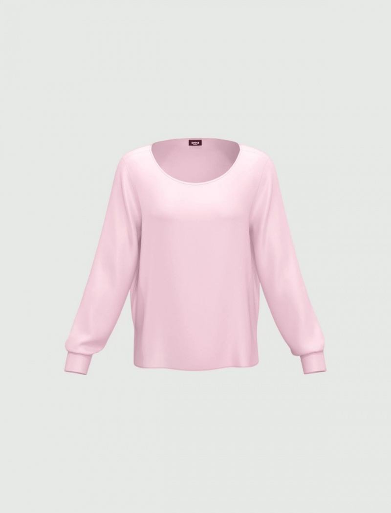 Bluzka Damskie Marella Satin Różowe | Polska 395418-UNG