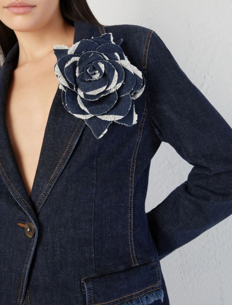Brooch Damskie Marella Denim Granatowe | Polska 430159-GNQ