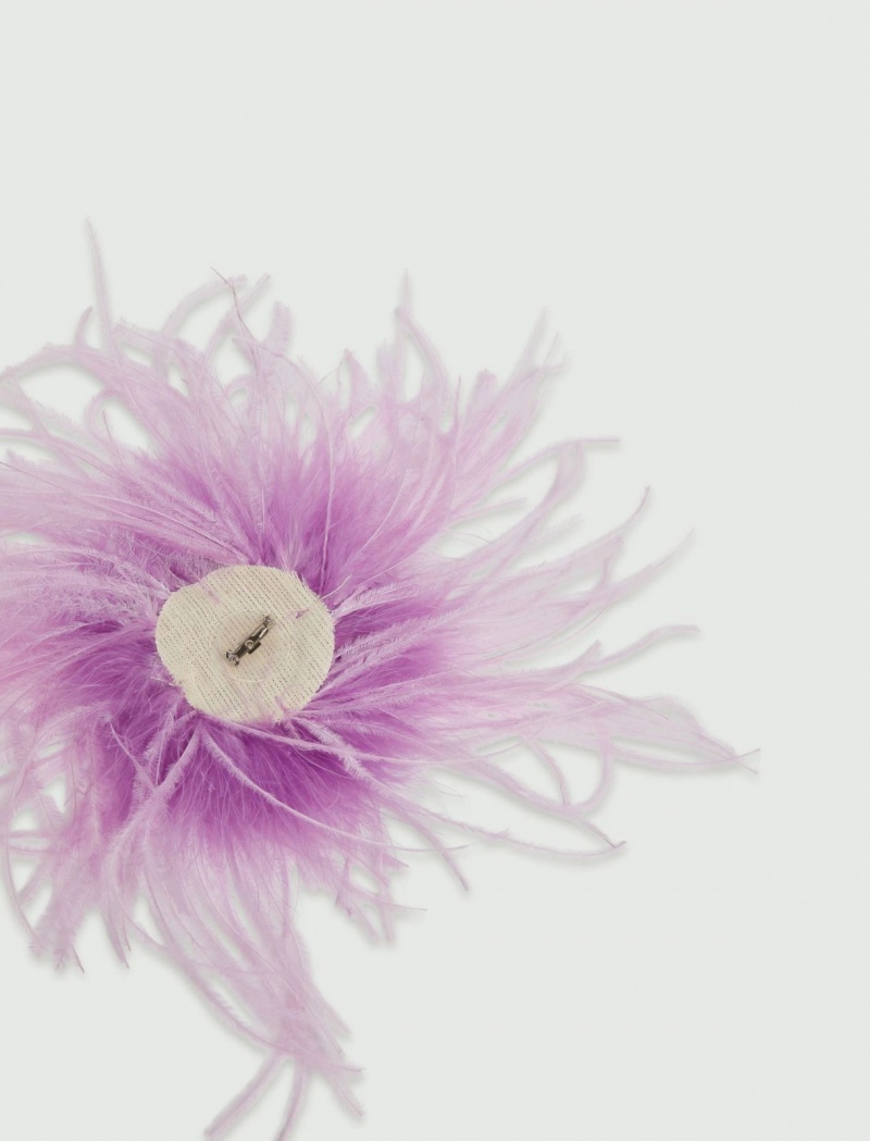 Brooch Damskie Marella Feather Fioletowe | Polska 756341-HAQ