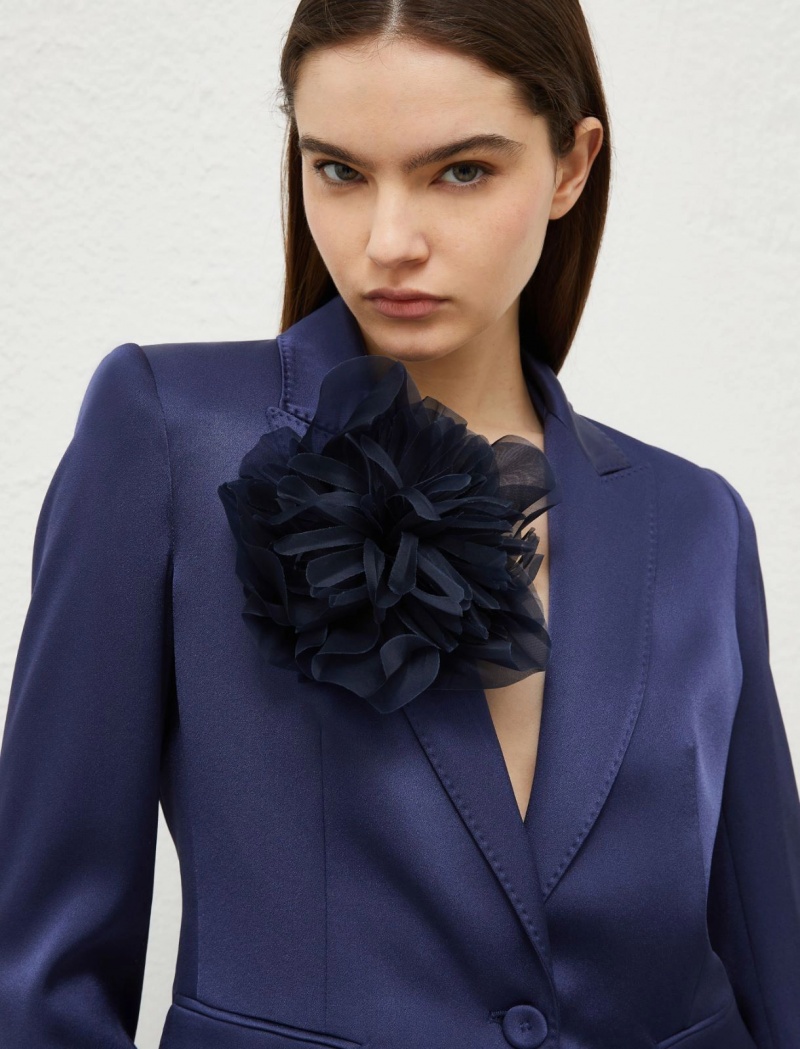 Brooch Damskie Marella Organza Granatowe | Polska 042731-OLU