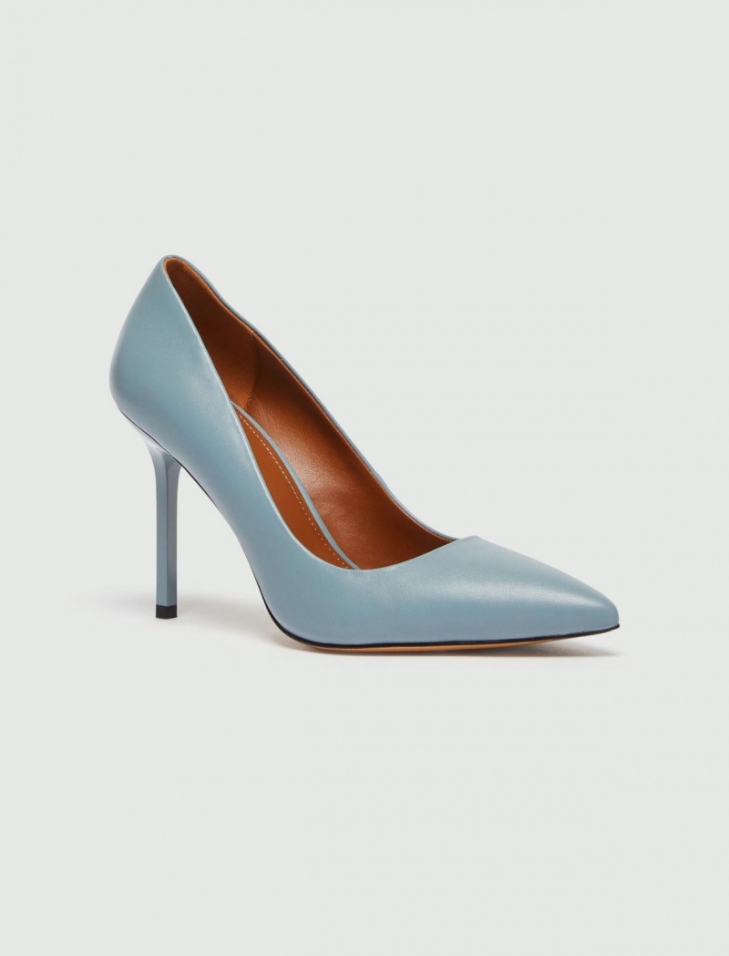 Buty Damskie Marella Skórzane Court Głęboka Niebieskie | Polska 403782-ZCU
