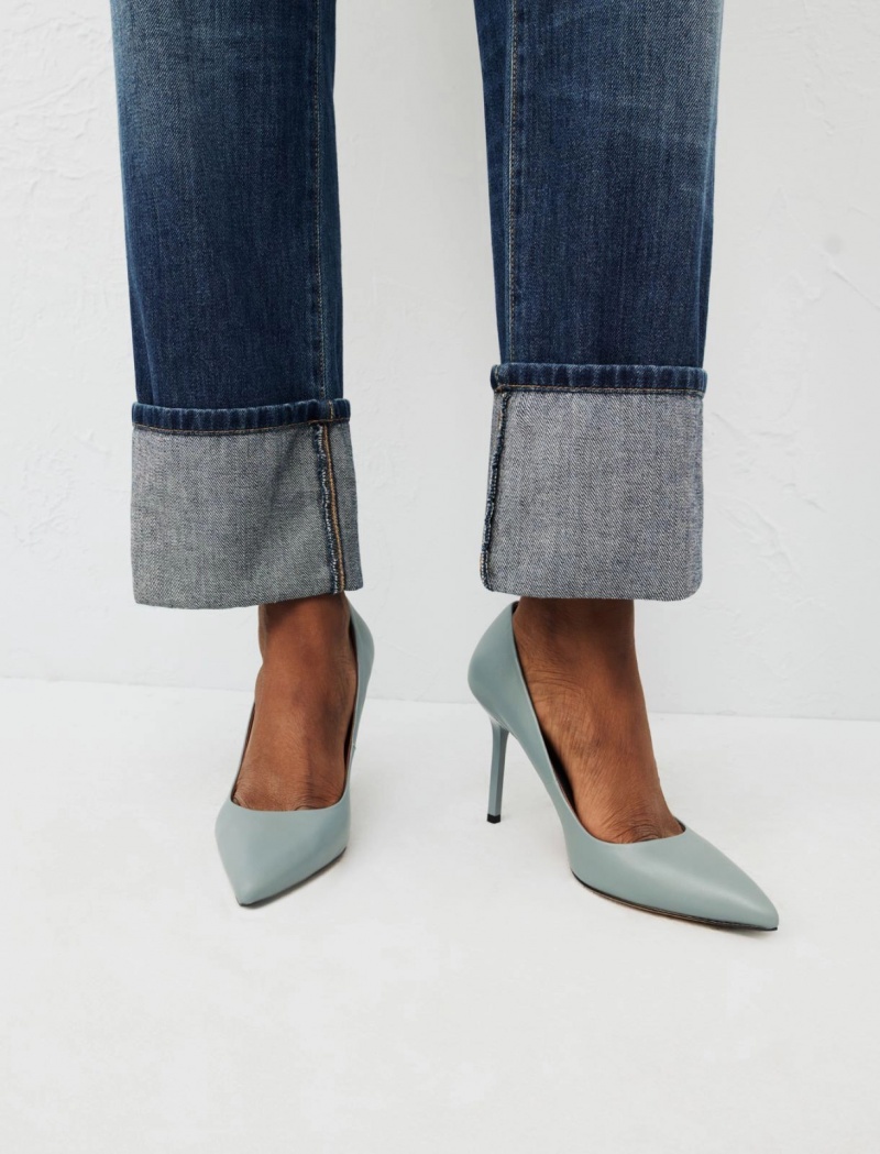 Buty Damskie Marella Skórzane Court Głęboka Niebieskie | Polska 403782-ZCU