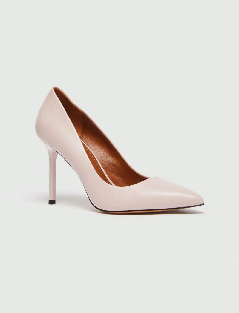 Buty Damskie Marella Skórzane Court Różowe | Polska 285169-HKA