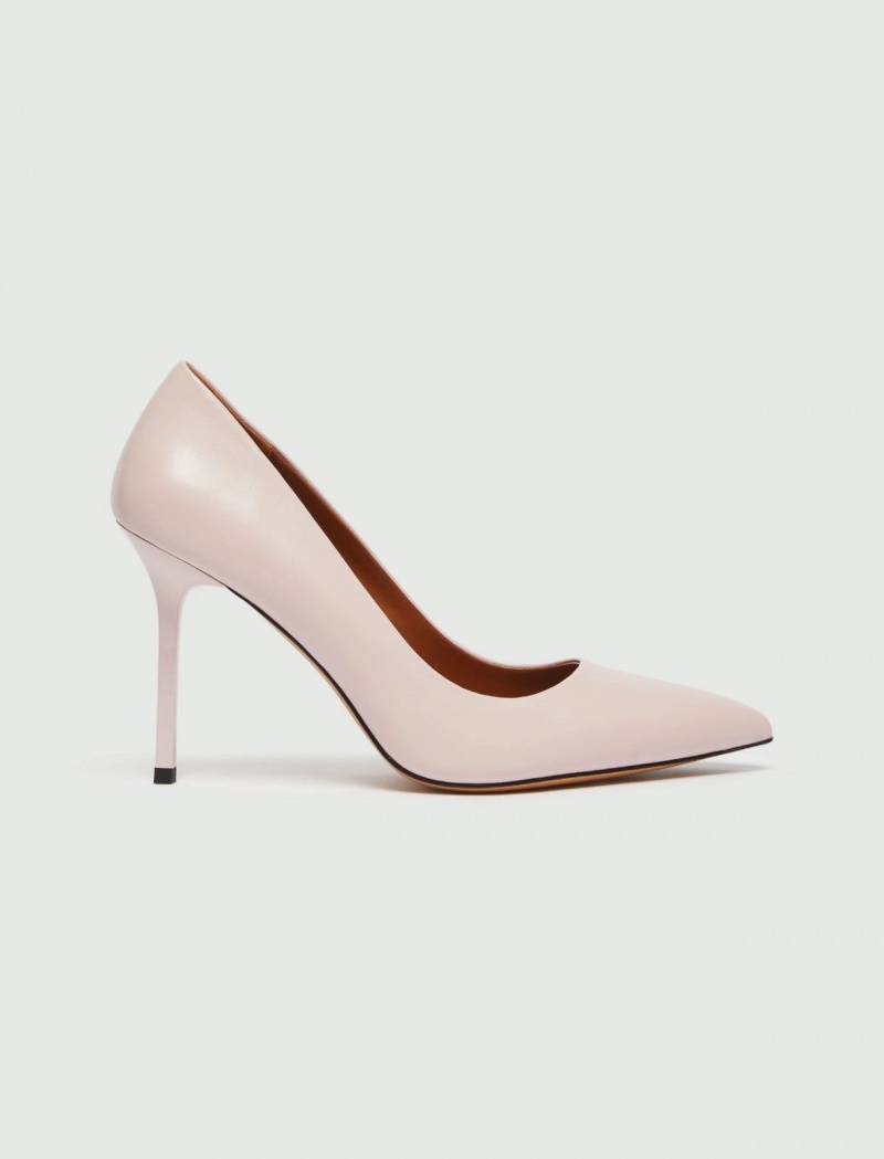 Buty Damskie Marella Skórzane Court Różowe | Polska 285169-HKA