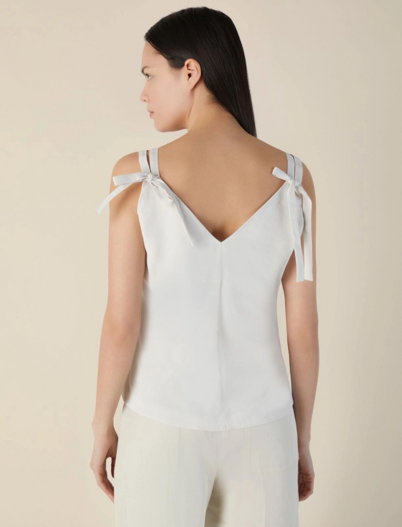 Crop Top Damskie Marella Białe | Polska 309716-JAQ