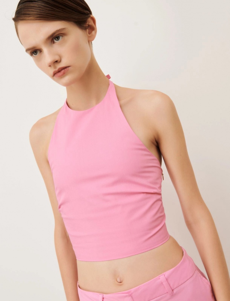 Crop Top Damskie Marella Jasny Różowe | Polska 970582-WNH