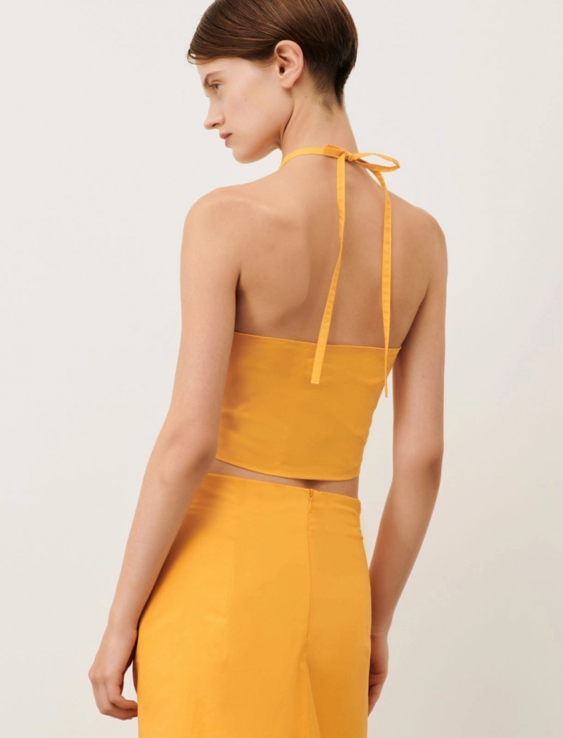 Crop Top Damskie Marella Pomarańczowe | Polska 568371-YAW